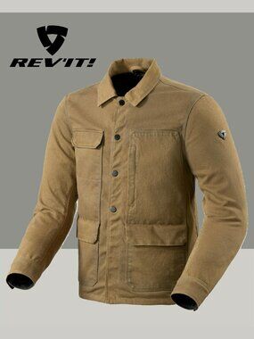 REV’IT Worker 2 Overshirt Dark Camel Size Large Motorcycle Shirt Worn Once